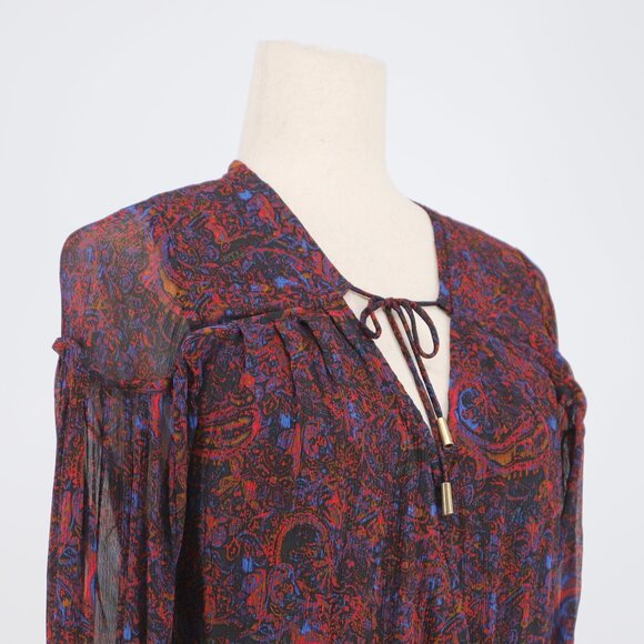 CLEOBELLA Nisha Mini Dress Paisley Lightweight Viscose Chiffon Size M - Picture 5 of 9